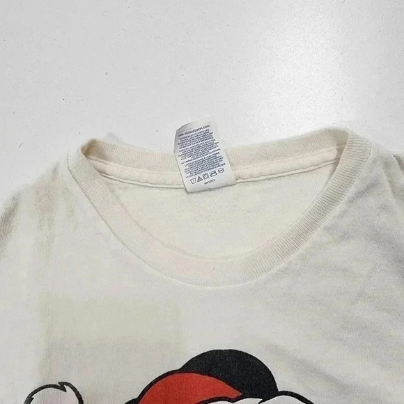 Disney Santa Mickey Mouse White T shirt Adult Size L - Picture 8 of 9